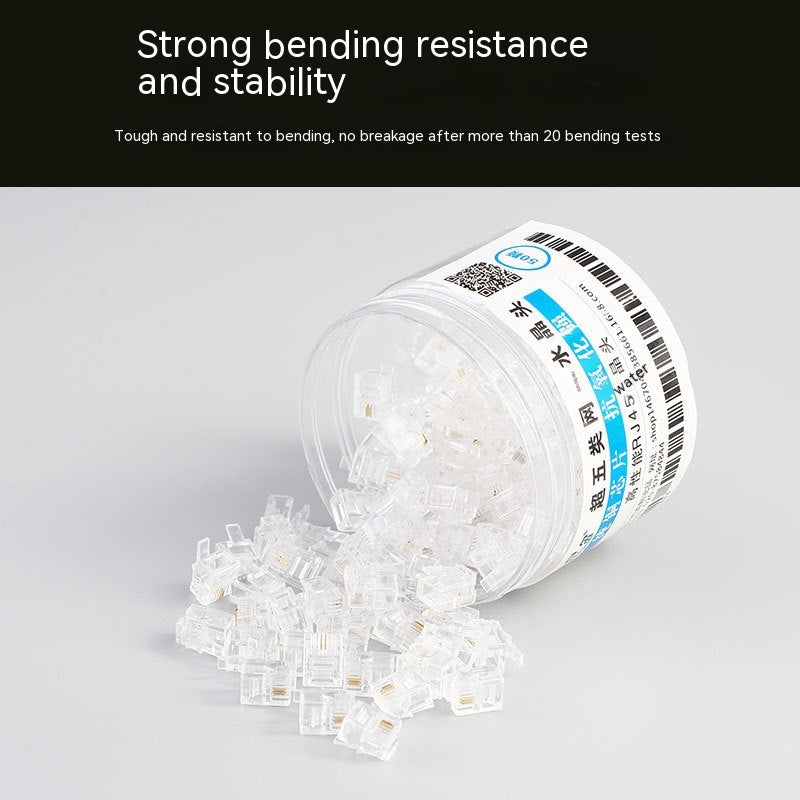 Exquise en conserve 100 PCs Haute Performance Catégorie 6 Crystal Plug Rj45 Crystal Head