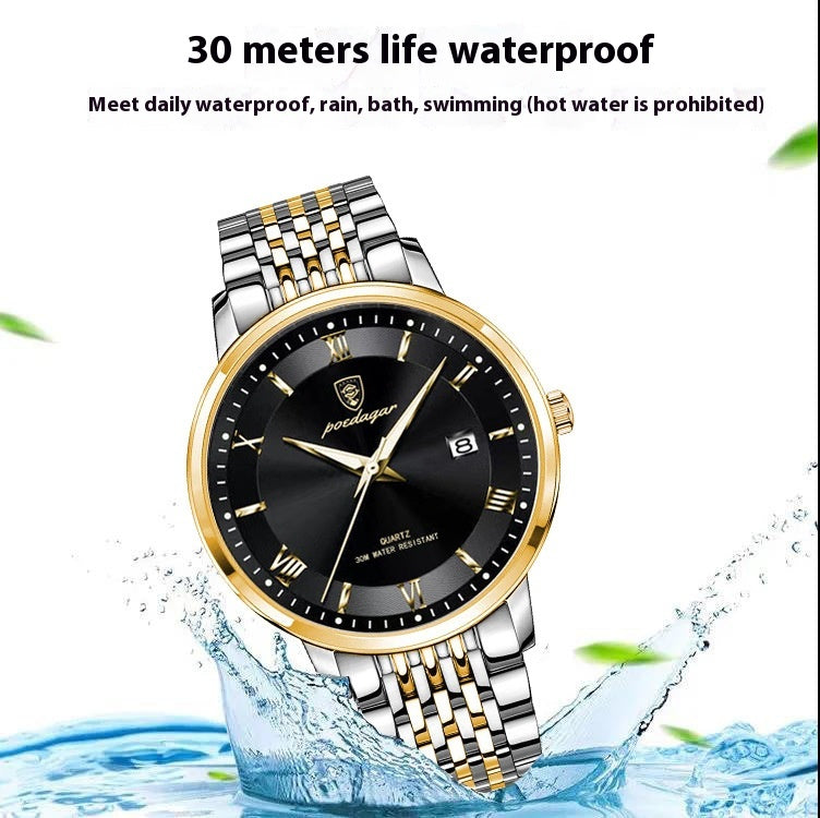 Montres Homme Imperméable Calendrier lumineux Montres Quartz