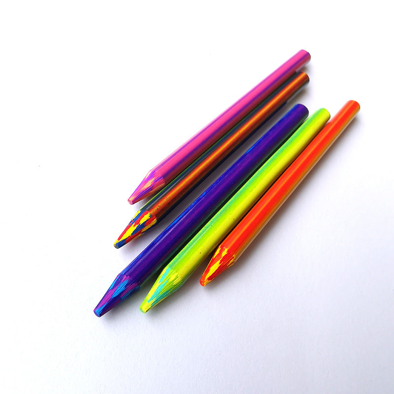Arc-en-ciel magique un coup de crayon multicolore plomb