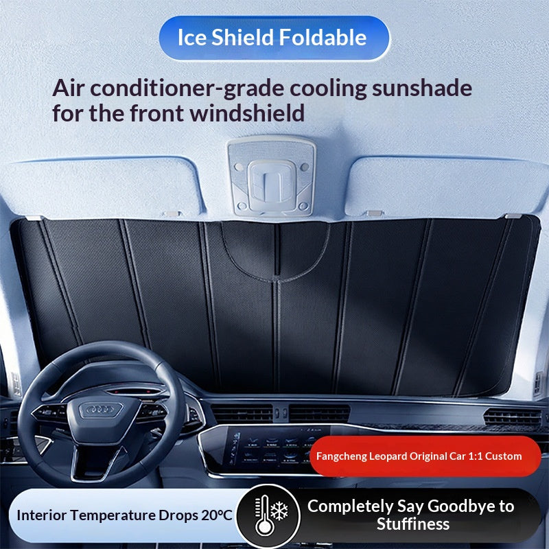 Pare-brise frontal isolation thermique et ombre solaire