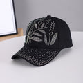 Homme et femme ajustable en forme de feuille Motif perlé Tissu de sergé Bouchon de baseball Brimmed.