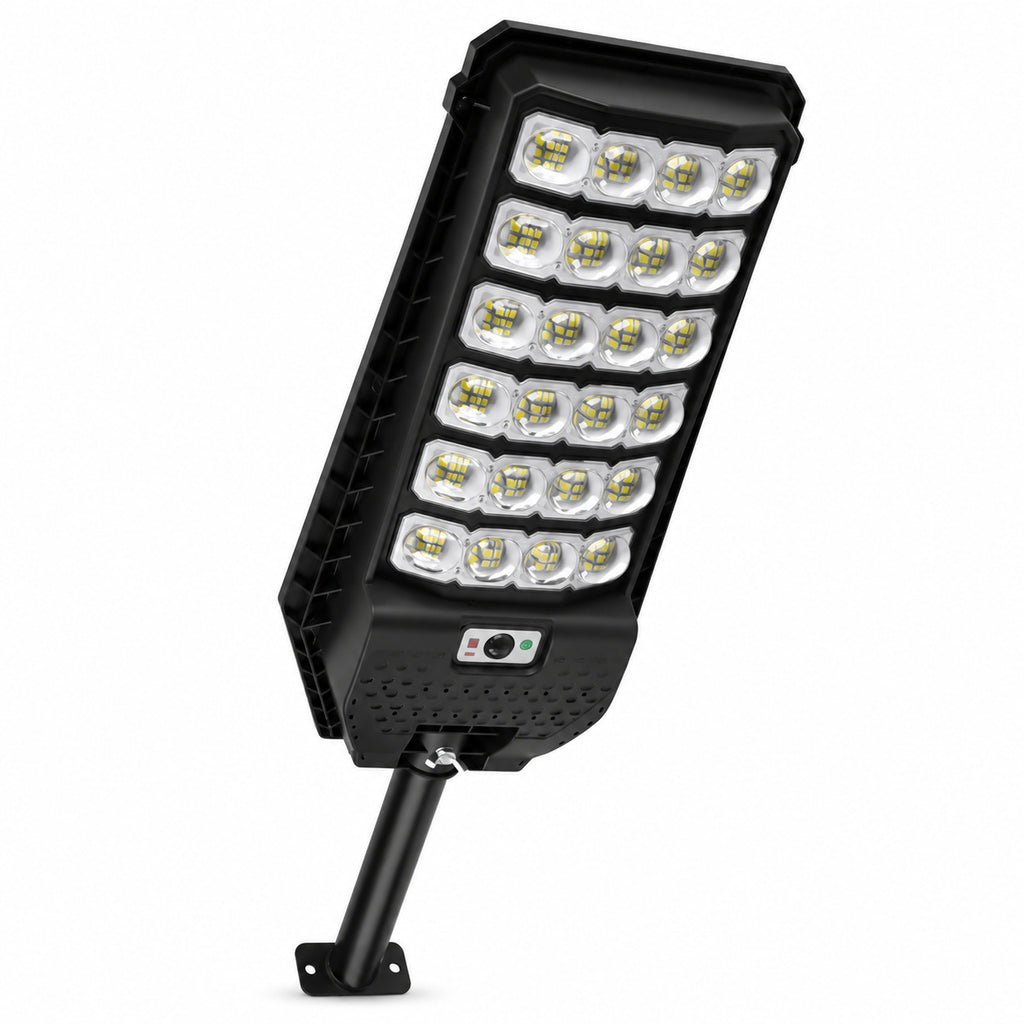 Solar Powered Motion Sensor Outdoor Light W7208 6 Noir pour Garden Yard Street Wall LED