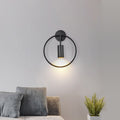 Lampe murale ronde dorée