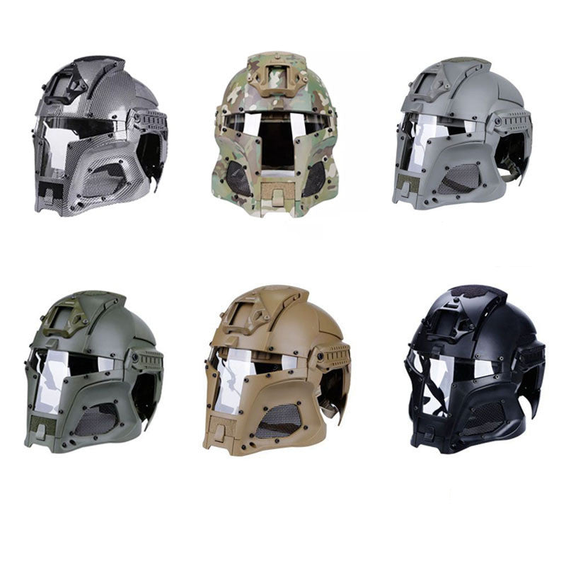 Casque de guerrier de fer médiéval