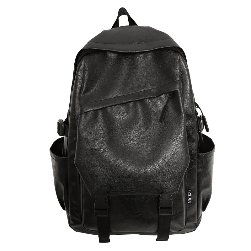 Sac à dos en cuir souple PU imperméable pour hommes