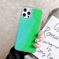 Coque de téléphone en poudre de paillettes lumineuses en plastique
