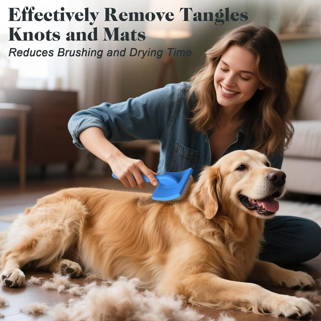Brosse de maquillage pour chien de peigne droite