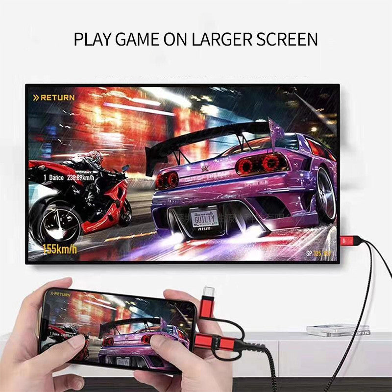 4K 3in1 HDMI sans fil câble adaptateur de miroir Wifi
