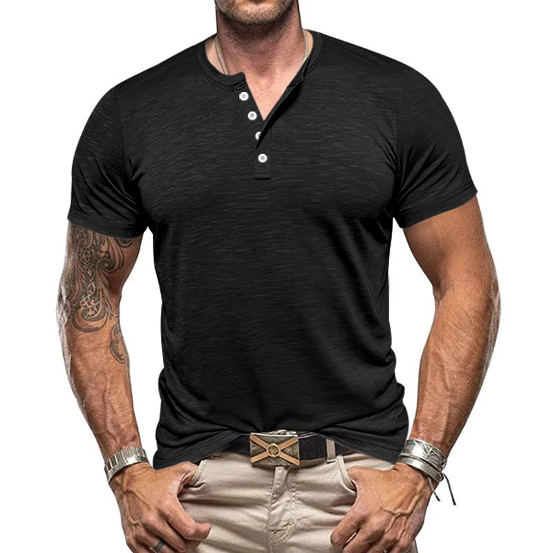 T-shirt pour homme Henley Shirt Amazon Top
