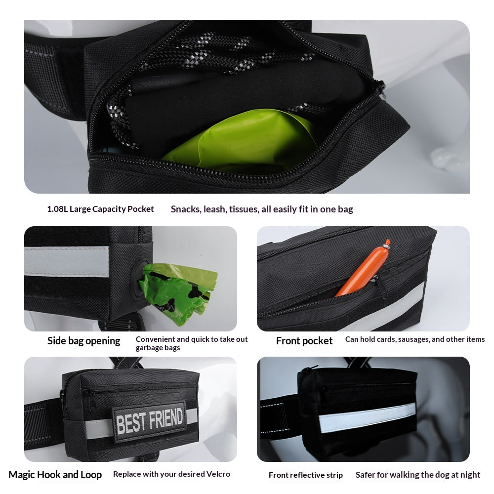 Sac à dos extérieur pour chien Sac à dos Velcro multifonctionnel