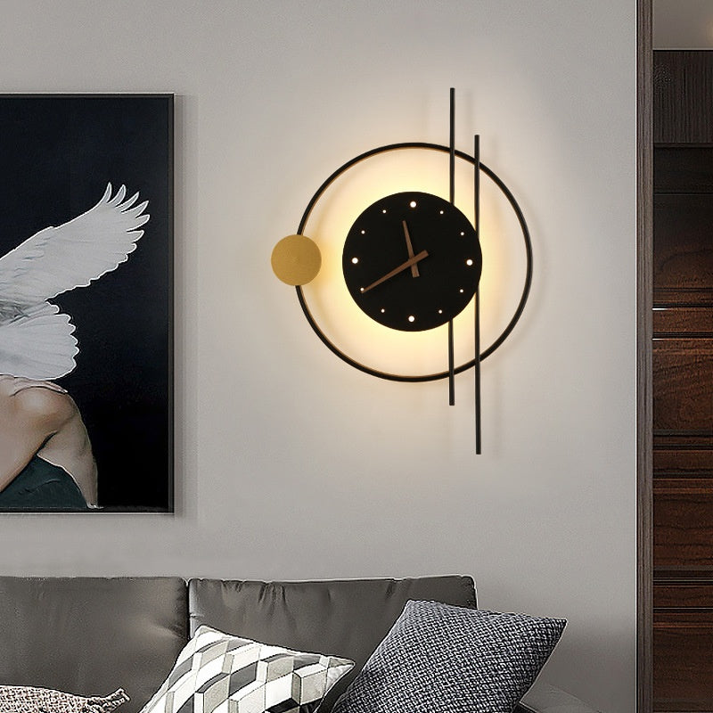 Lampe de mur de l'horloge simple vraie horloge