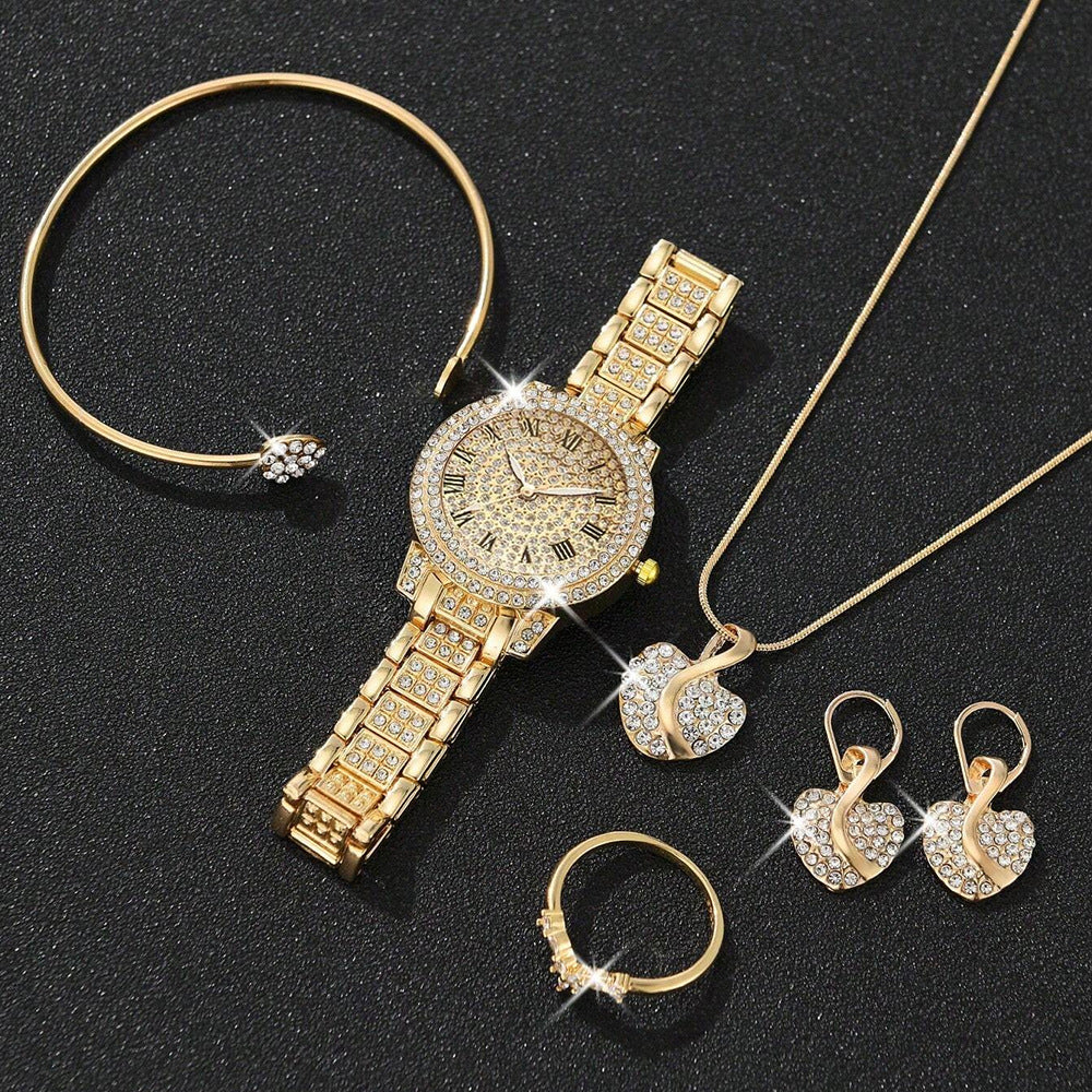 Ensemble de montres haut de gamme à la mode incrustées de diamants