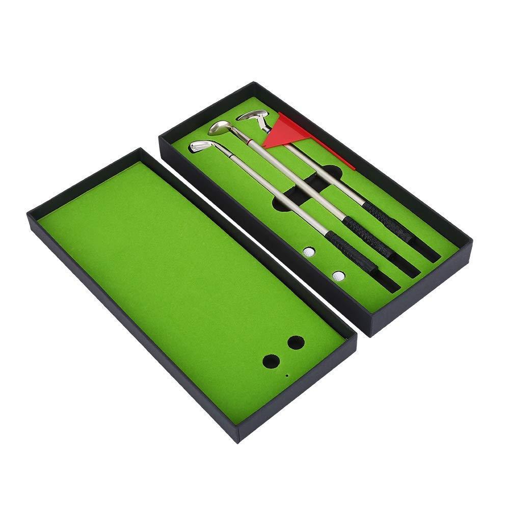 Mini de bureau Golf mettre Green Metal Club Ballpoint stylo ensemble