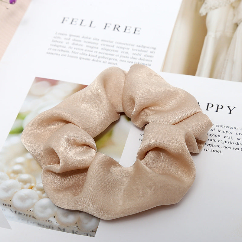Sweet and Girly Solid Color Large Intestine Hair Anneau Headwear
