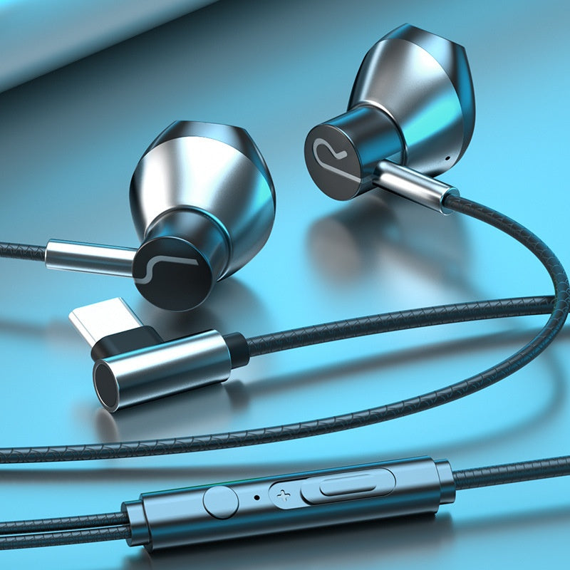 Casques de jeu Câblés dans l'oreille Port plat Trou rond Universal Ecouteurs Interface