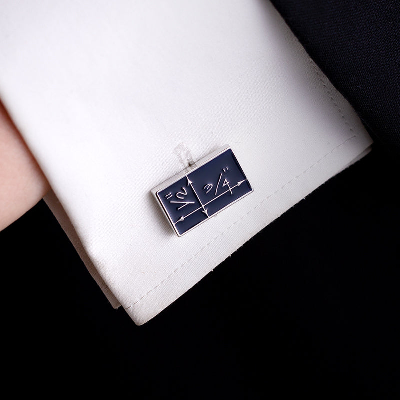 Cuivre Émail Bleu Boutons de manchette Hommes