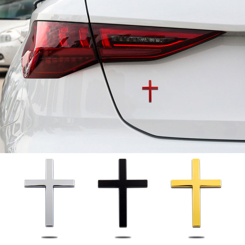 Autocollant en métal 3D Cross Bumper Stickers