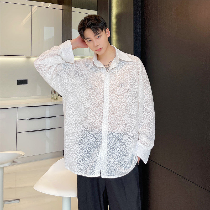 Chemise souple et paresseuse transparente pour les hommes