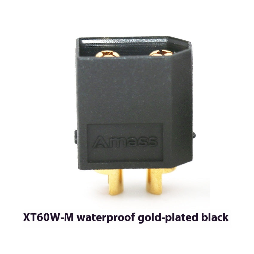 XT60W-M F mâle et femelle connecteur imperméable plaqué or noir haut courant modèle A