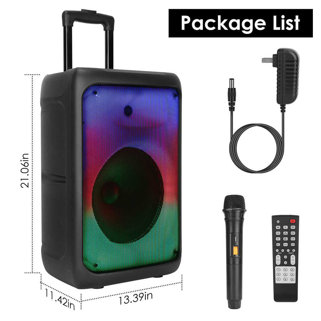 1Pc Portable Wireless Party Speaker Party Speaker avec 5 modes d'éclairage colorés TWS