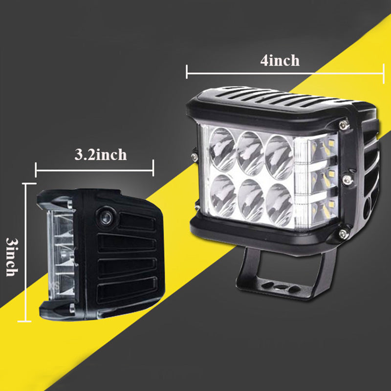 Projecteur lumineux à trois faces LED automobile