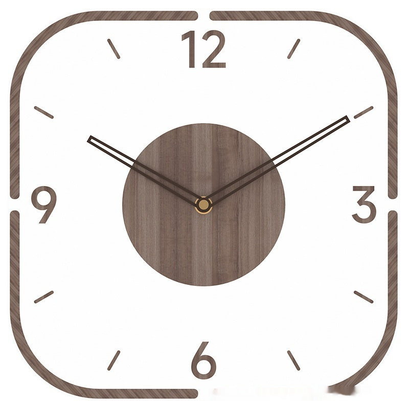 Horloge murale en bois transparent créatif