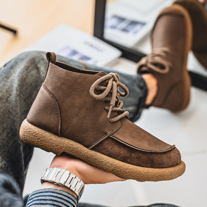 Bottes de travail pour hommes de mode rétro plus grande taille