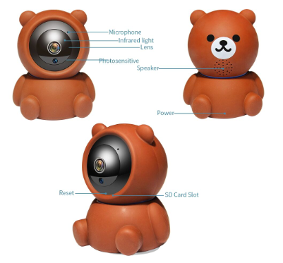 Caméra IP Wifi 1080P Caméra de surveillance automatique IR Night Vision