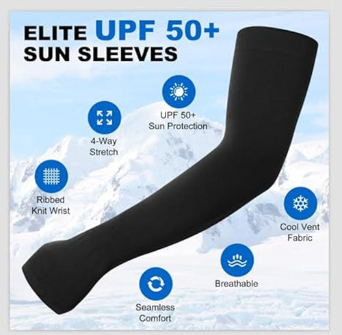 Unisex Cooling Ice Silk Sun Sleeves - Protection UV Bras mince Gardes pour le cyclisme extérieur