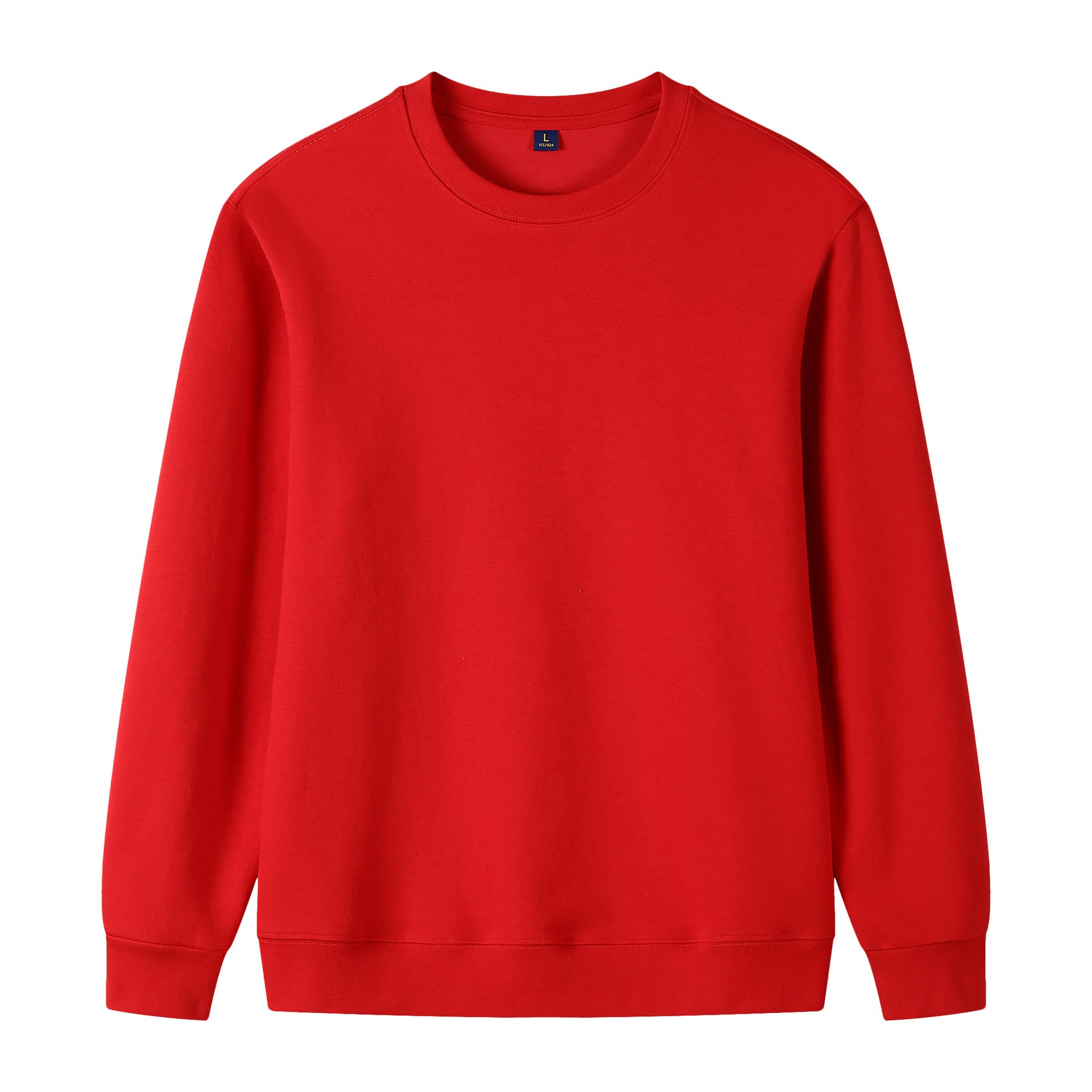 320g Epaule droite Pure coton Automne Manche longue Col rond Sweatshirt Cu