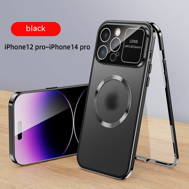 Coque de téléphone Double côté verre magnétique protection