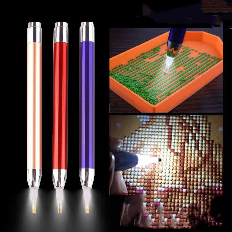 Stylo à perceuse pointu Stylo lumineux Stylo à perceuse point de croix Stylo léger