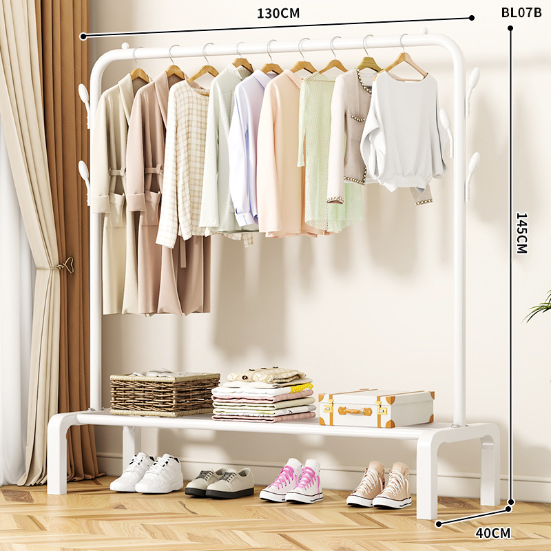 Séchage Rack Etage Chambre Chambre à coucher Hanger Intérieur Balcon Ménage Simple Vêtements Rack Plus Th