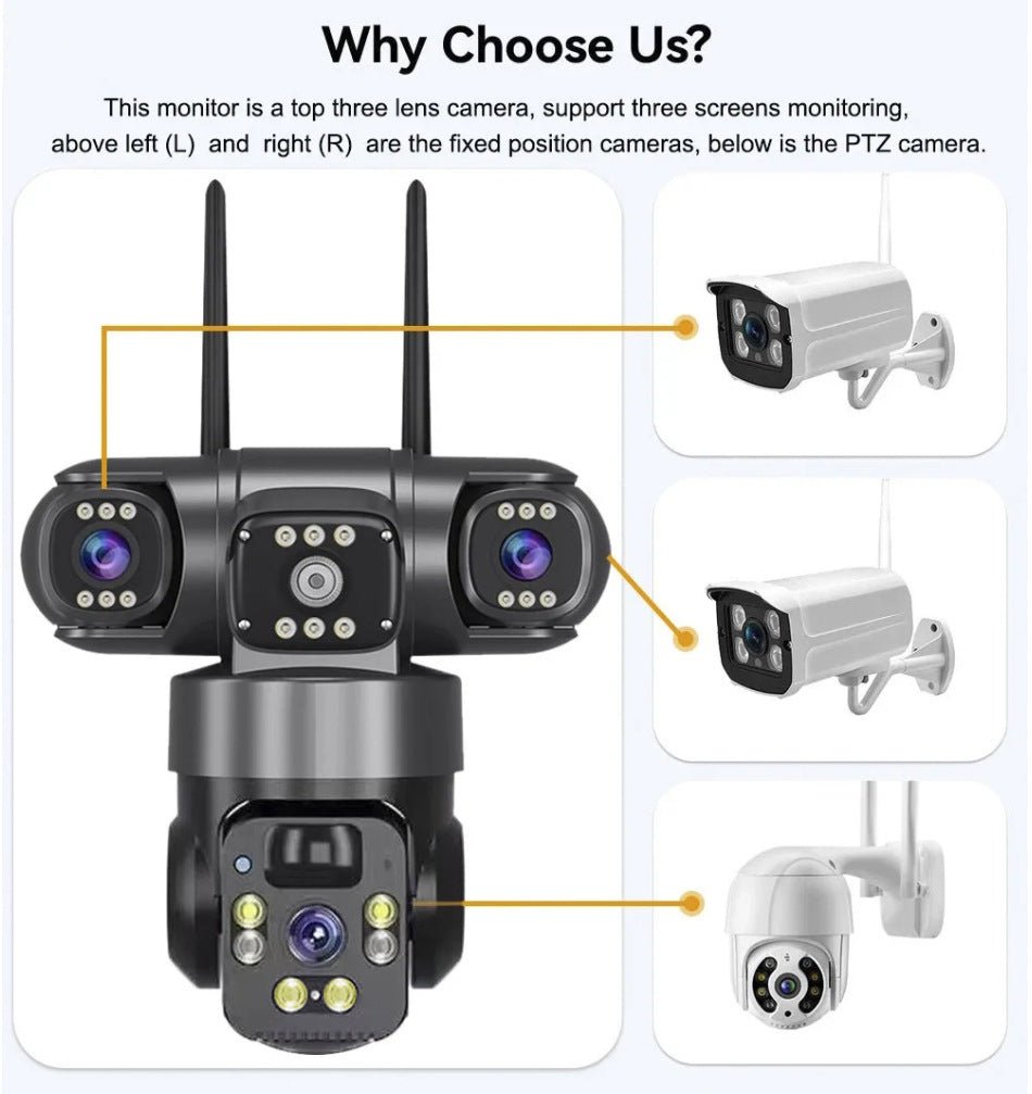 Caméra de surveillance solaire V360Pro Outdoor Night Vision