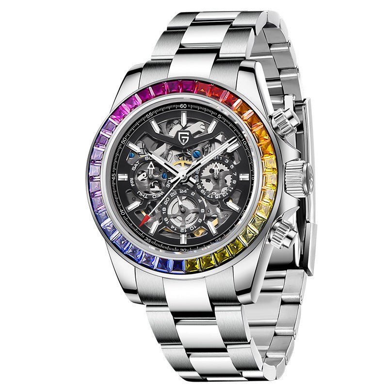 PAGANI DESIGN Hommes Montre multifonctionnelle