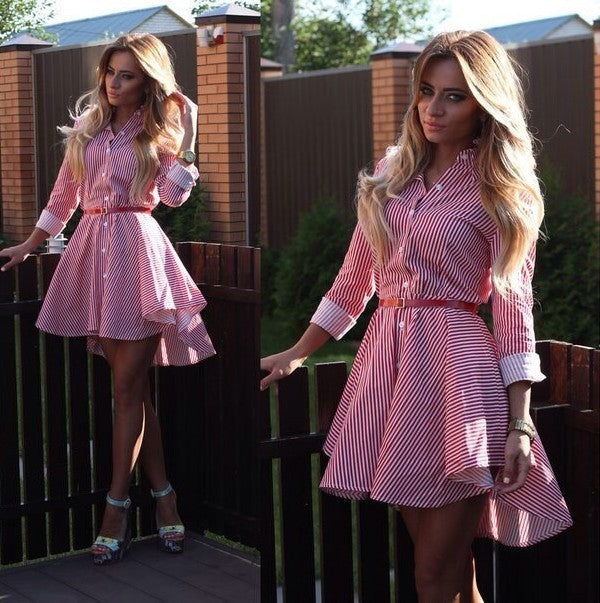 Chemise rayée manches longues pour femme