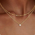 Collier de chaîne de clavicule polyvalente mode tendance minimaliste européen et américain