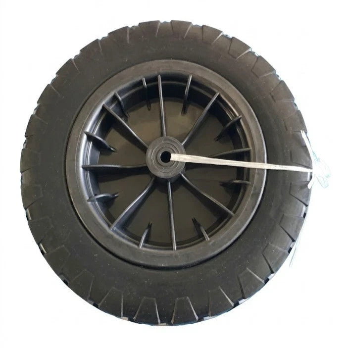PU Roue de brouette 14 pouces 3.50-8 Puncture Proof Solide pneu lourd noir