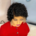 African petit cheveux bouclés court noir