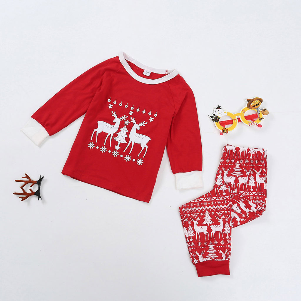 European and American Christmas Parent-child Home Set Pajamas