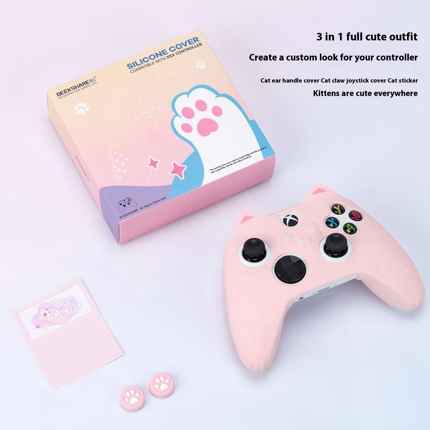 Contrôleur de jeu mignon tout inclus Soft Shell Silicone Cover