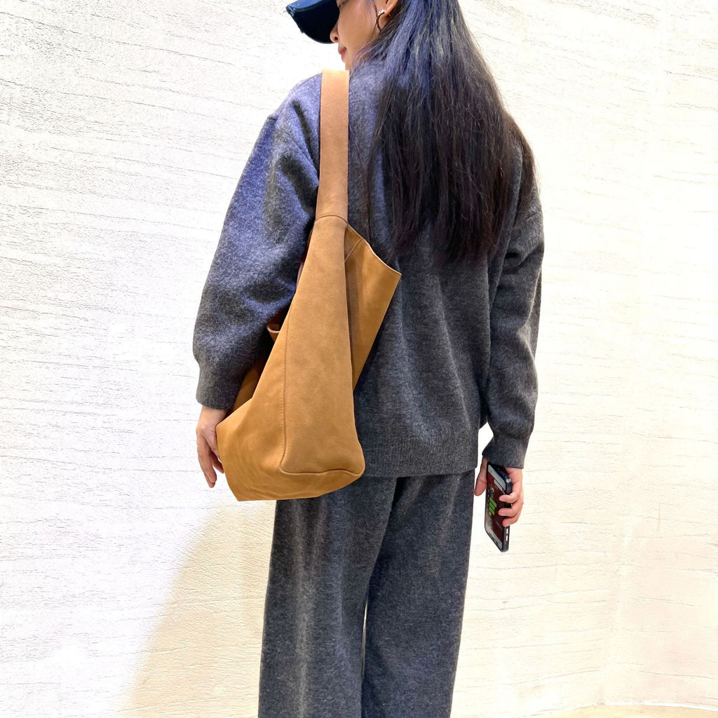 Sac d'épaule en cuir Suede pour grand véhicule