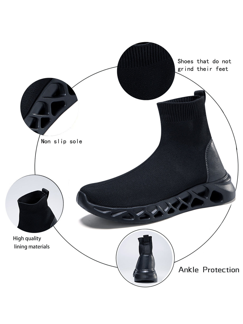 Chaussettes extensibles haut de gamme Chaussettes en cheville Chaussures respirantes