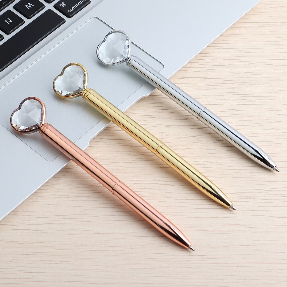 Cristal créatif Love balle stylo en métal diamant