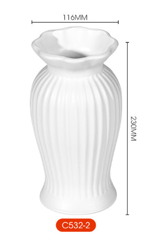 Vase en plastique pour pétales de neige-Grande version-Blanc-1 pièce