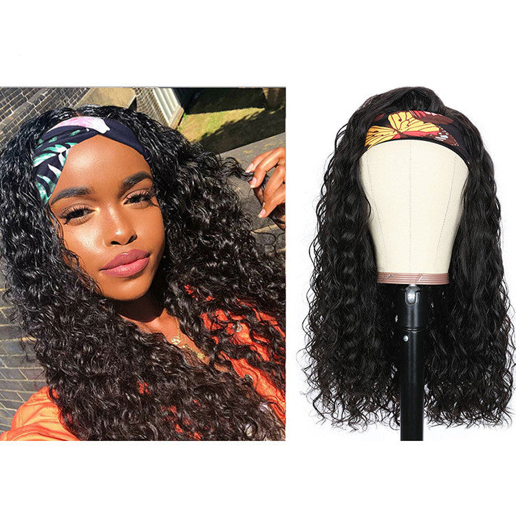 Brazilian Water Wave Headband Perruques de cheveux humains