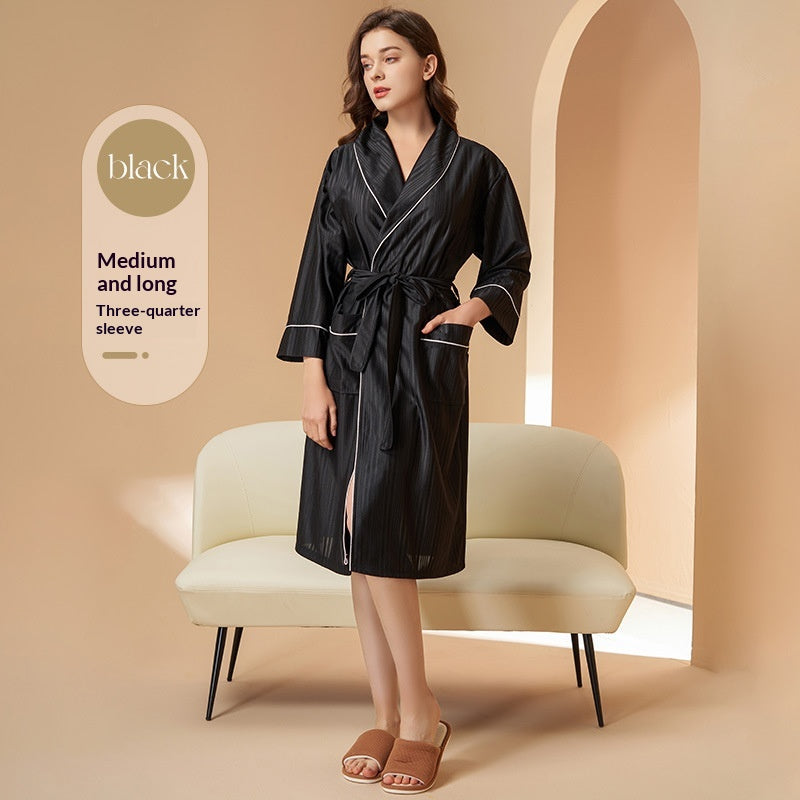Robe de nuit absorbante Hommes couple mince-style peignoir