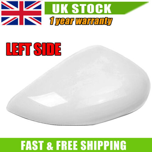 Côté gauche White Door Wing Mirror Cover Casing pour Ford Fiesta MK7 2008-2017