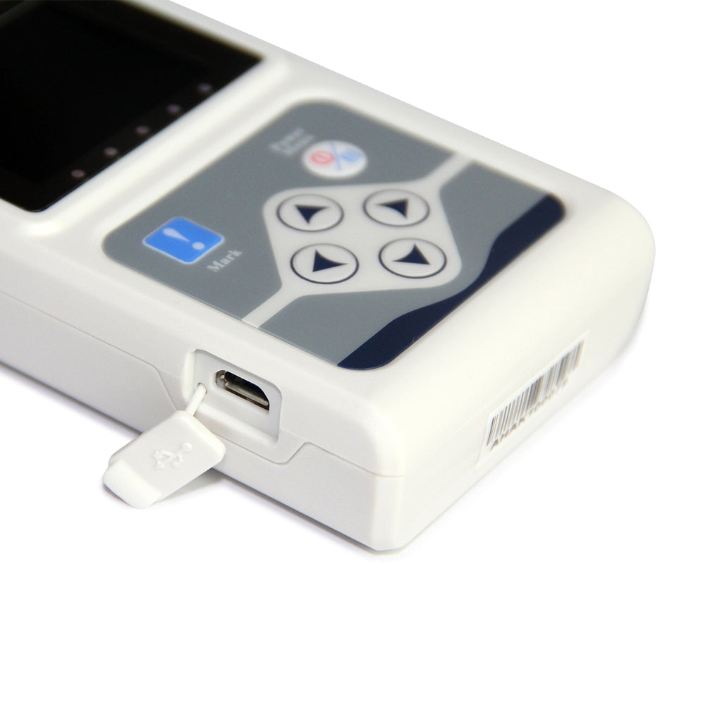 Portable 24 heures 3 canaux ECG EKG Holter Monitor System CONTEC TLC9803 PC Logiciels