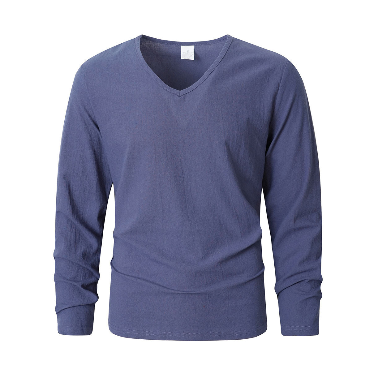 Haut à manches longues à col en V Casual Retro